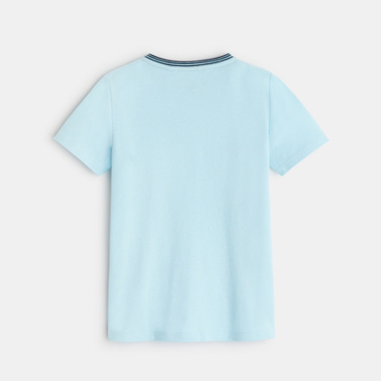 Avis T-shirt maille piquée écussons city tour bleu garçon OKAIDI 4