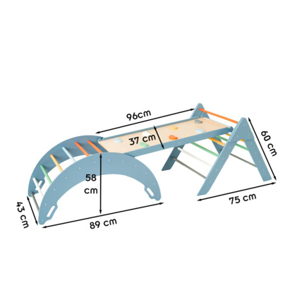 Avis Ensemble triangle de Pikler Lou avec rampe et arche d'escalade Montessori Mon Mobilier Design 4