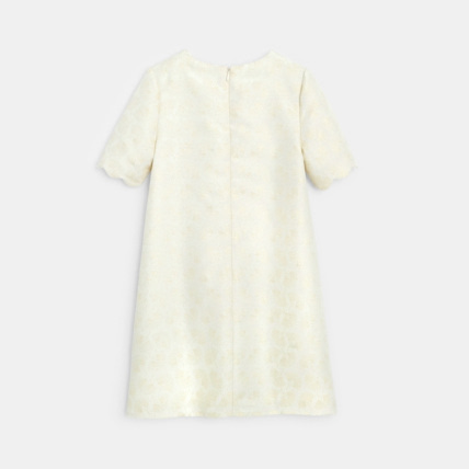 Avis Robe effet brocart irisé blanche fille OKAIDI 2