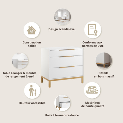 Avis Commode 3 tiroirs Soie Petite Amélie 3