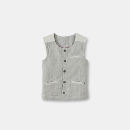 Avis Gilet sans manches gris garçon OKAIDI 1