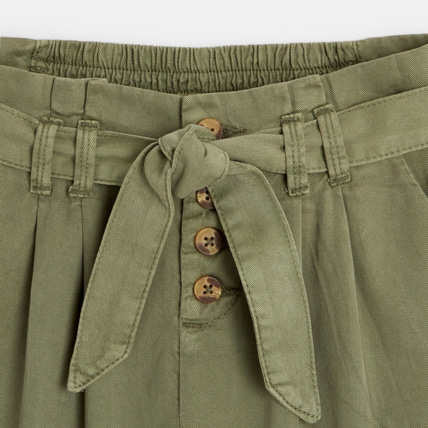 Avis Pantalon paper bag vert fille OKAIDI 3