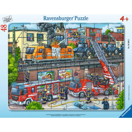 Avis Puzzle Les pompiers sur la voie ferrée - de 4 ans RAVENSBURGER 1