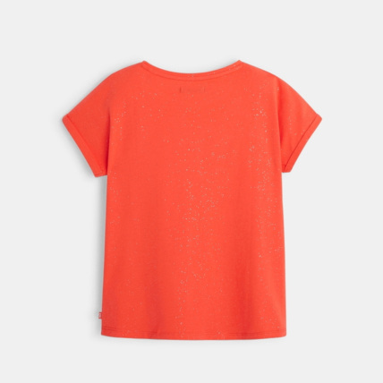 Avis T-shirt pailleté orange fille OKAIDI 3