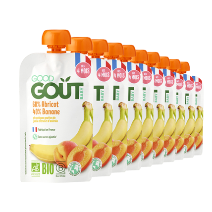 Avis Pack de 10 gourdes Abricots Bananes Bio Good Goût 1