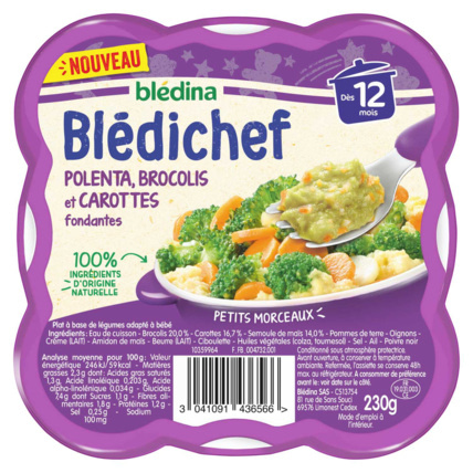 Avis BLEDICHEF Polenta, brocolis et carottes fondantes Blédina 1