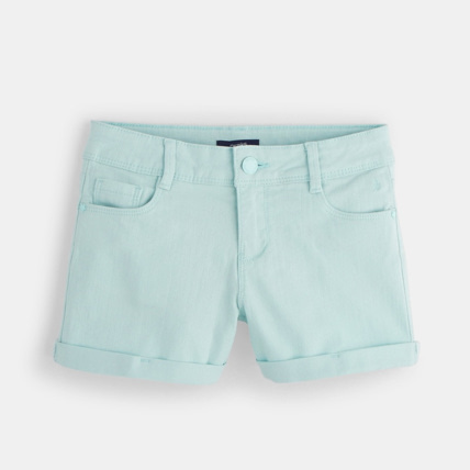 Avis Short en toile turquoise fille OKAIDI 1