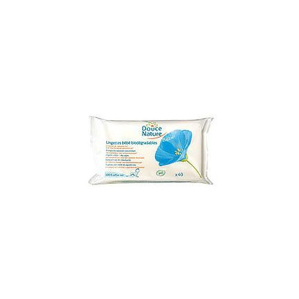 Avis Lingettes bébé biodégradables (x40) DOUCE NATURE 1