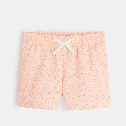 Avis Short maille imprimé feuillage orange fille OKAIDI 1