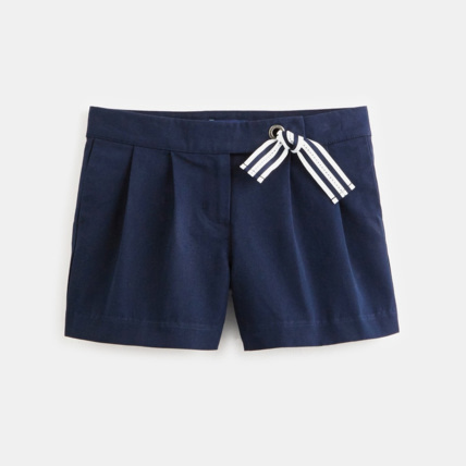Avis Short toile uni bleu fille OKAIDI 1