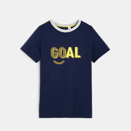 Avis T-shirt à message bleu garçon OKAIDI 1
