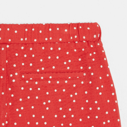 Avis Short en molleton gaufré rouge fille OKAIDI 3