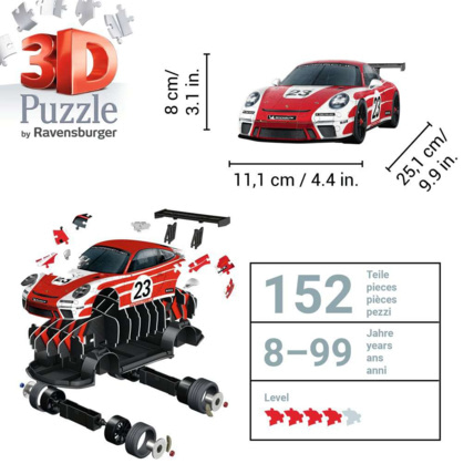 Avis Puzzle Porsche 911 GT3 Cup Salzburg - de 8 ans RAVENSBURGER 5