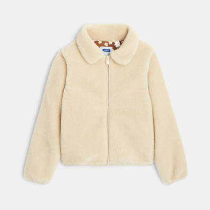 Avis Blouson en fausse fourrure unie blanc fille OKAIDI 1