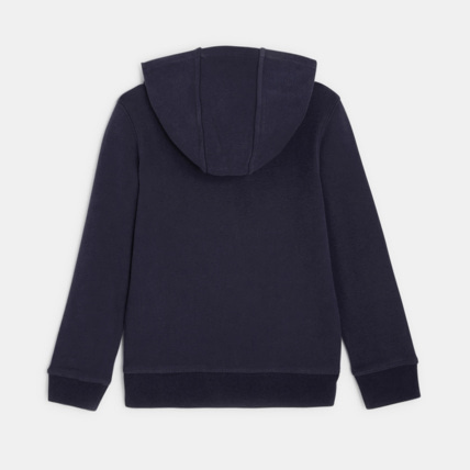 Avis Sweat-shirt uni à capuche bleu garçon OKAIDI 3