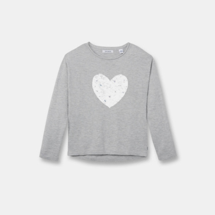 Avis Pull à message gris fille OKAIDI 1
