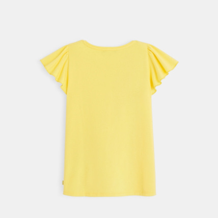 Avis T-shirt à sequins motif citron jaune fille OKAIDI 4