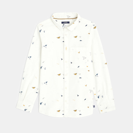 Avis Chemise imprimée de petits motifs blanche garçon OKAIDI 2