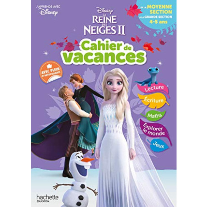 Avis Disney - Reine des Neiges - De la Moyenne à la Grande Section - Cahier de vacances 2023 Hachette Éducation 1