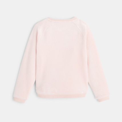 Avis Sweat-shirt manches longues en velours moelleux rose fille OKAIDI 4