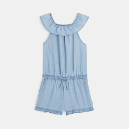 Avis Combi short en jean tencel bleu fille OKAIDI 2