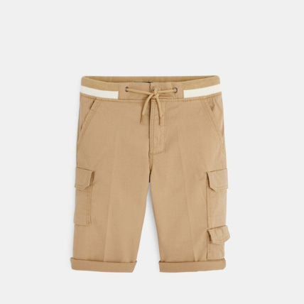 Avis Bermuda cargo coupe slim beige garçon OKAIDI 1