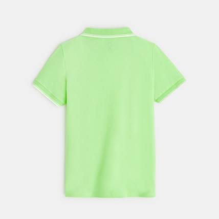 Avis Polo maille piquée manches courtes vert garçon OKAIDI 3