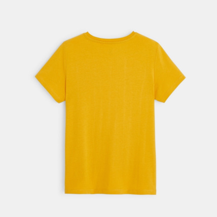 Avis T-shirt sequins magiques message et animal jaune garçon OKAIDI 3