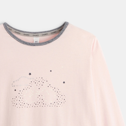Avis Pyjama 2 pièces en jersey motif nuage rose fille OKAIDI 3