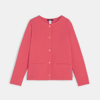 Avis Gilet molletonné pressionné rose fille OKAIDI 1
