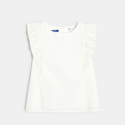Avis Blouse à manches pailletées blanche fille OKAIDI 2