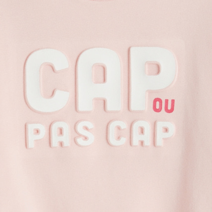 Avis Sweat "Cap ou Pas Cap" rose fille OKAIDI 3