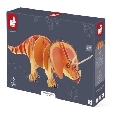 Avis Puzzle en volume Dino : le Triceratops 32 pcs JANOD 1