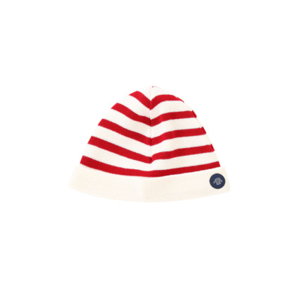 Avis Bonnet Rayé "Lannion" Kids - Nature/Braise ARMOR-LUX 1