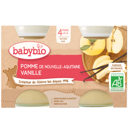 Avis Petit pot pomme de Nouvelle-Aquitaine vanille Babybio 1