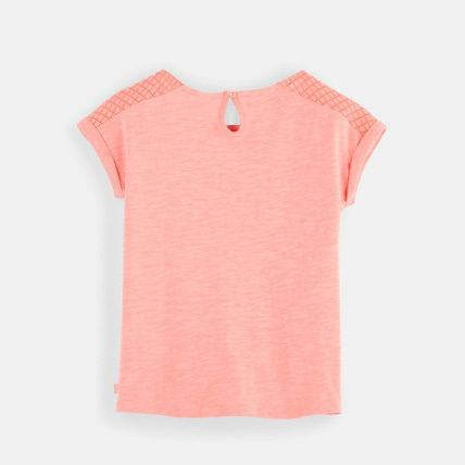 Avis T-shirt détail ajouré rose fille OKAIDI 2