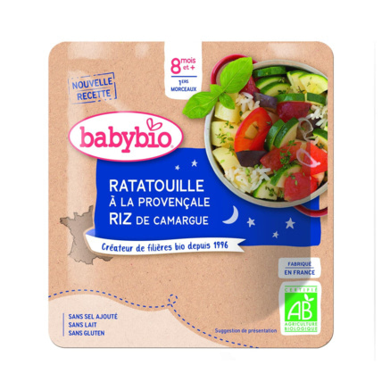 Avis Bonne Nuit Ratatouille à la Provençale & Riz de Camargue Babybio 1