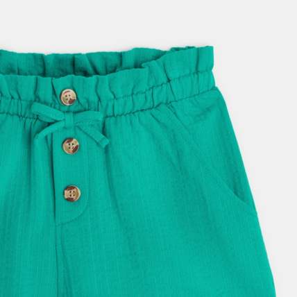 Avis Short taille haute uni vert fille OKAIDI 3
