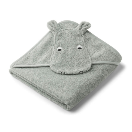 Avis Serviette bébé à capuche Albert - Hippo dove blue LIEWOOD 1