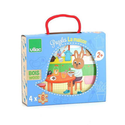 Avis Coffret de 4 puzzles en bois - La maison VILAC 1
