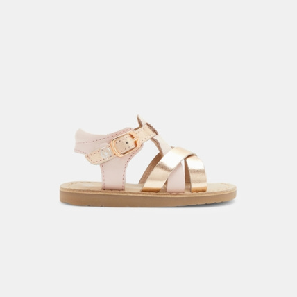 Avis Sandales multibrides cuir mat et métallisé OBAÏBI 1