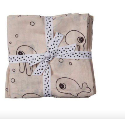 Avis Set de 2 langes Sea friends (120 x 120 cm) DONE BY DEER 1