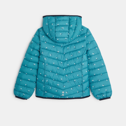 Avis Doudoune à capuche motif fleurs verte fille OKAIDI 5