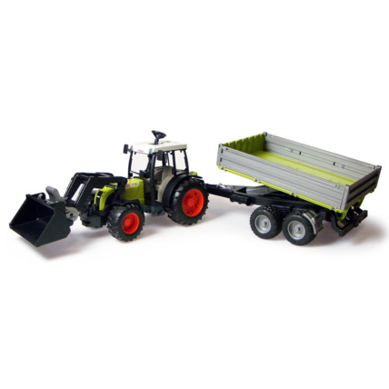 Avis Tracteur avec fourche et remorque Claas BRUDER 1