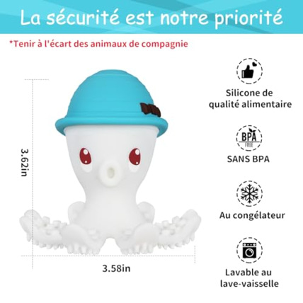 Avis Jouet de dentition Octopus Teether Mombella 7
