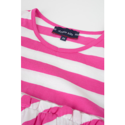 Avis Robe rayée Kids - coton léger - Fucsia/Milk ARMOR-LUX 4