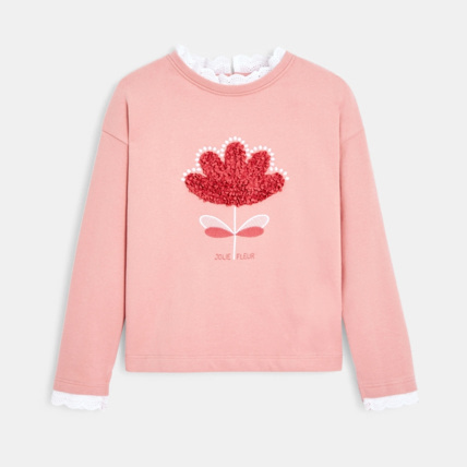 Avis Sweat-shirt à col collerette rose fille OKAIDI 2