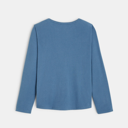 Avis T-shirt à motif Renard en relief bleu fille OKAIDI 4