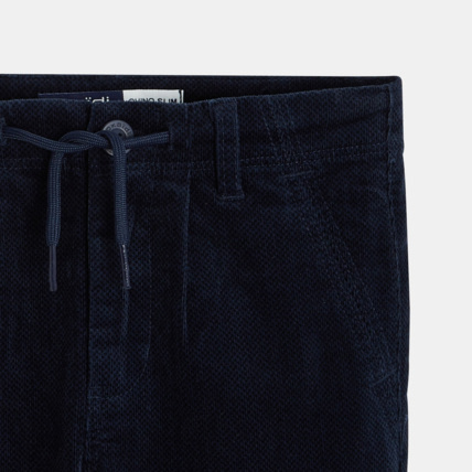 Avis Pantalon chino en velours fantaisie uni bleu garçon OKAIDI 5