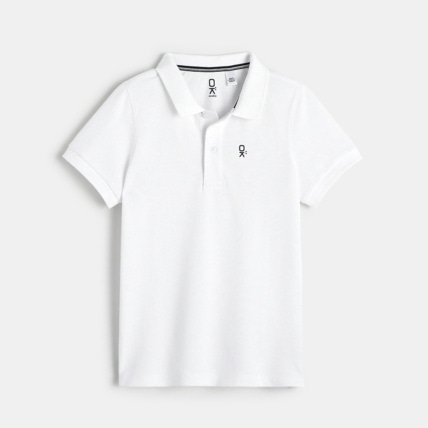 Avis Polo manches courtes blanc garçon OKAIDI 2